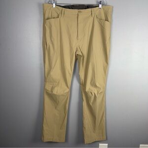 Eddie Bauer Tech Pants Stretch Men’s 40x31.5 Khaki Straight Leg Workwear Comfort